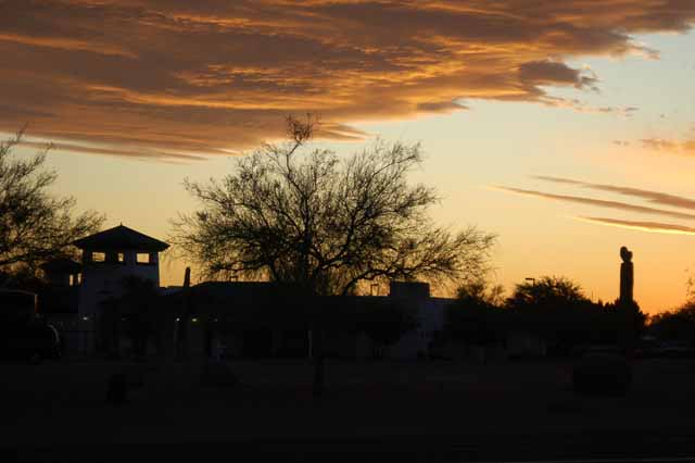 sunset at the park